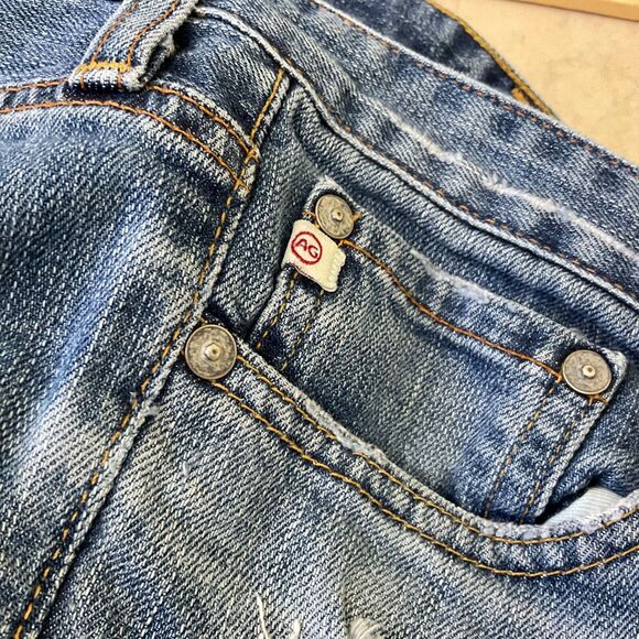 AG Adriano Goldschmied Women's Premiere Skinny Straight Size 29R Distressed jean - Picture 11 of 11